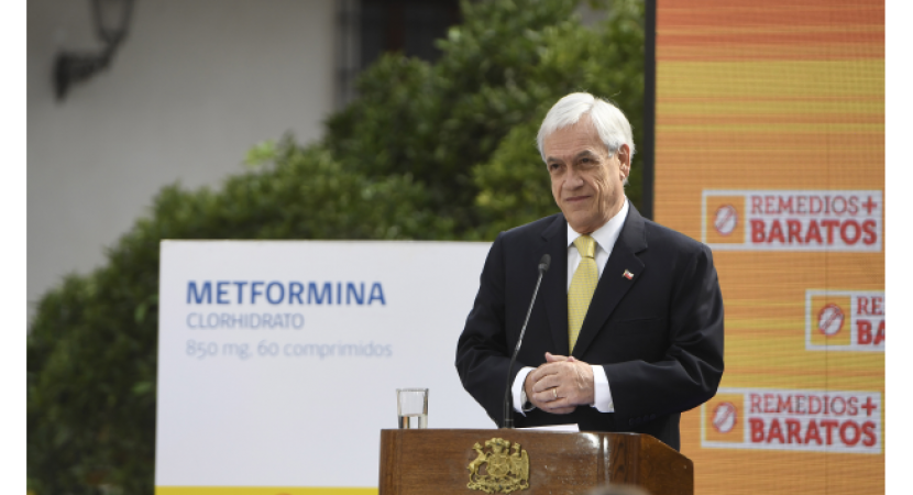 Presidente Sebastián Piñera presenta beneficios de ley que reducirá el precio de los medicamentos