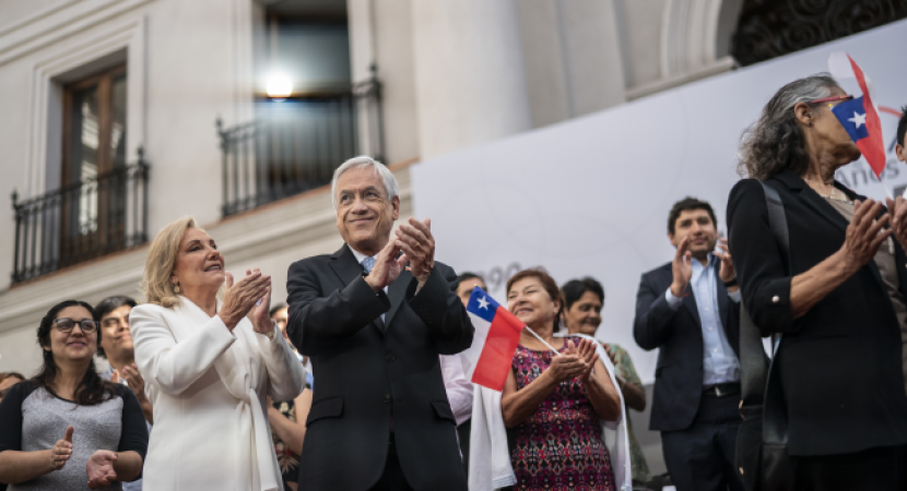Presidente Sebastián Piñera conmemora 30 años de la democracia