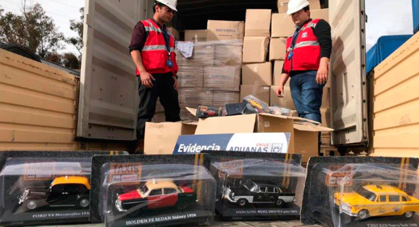 Aduana incauta 14 mil autos colección a escala en el paso Los Libertadores