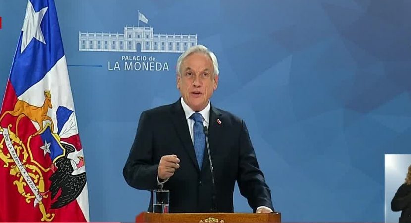 Presidente Sebastián Piñera decreta Estado de Excepción Constitucional por coronavirus