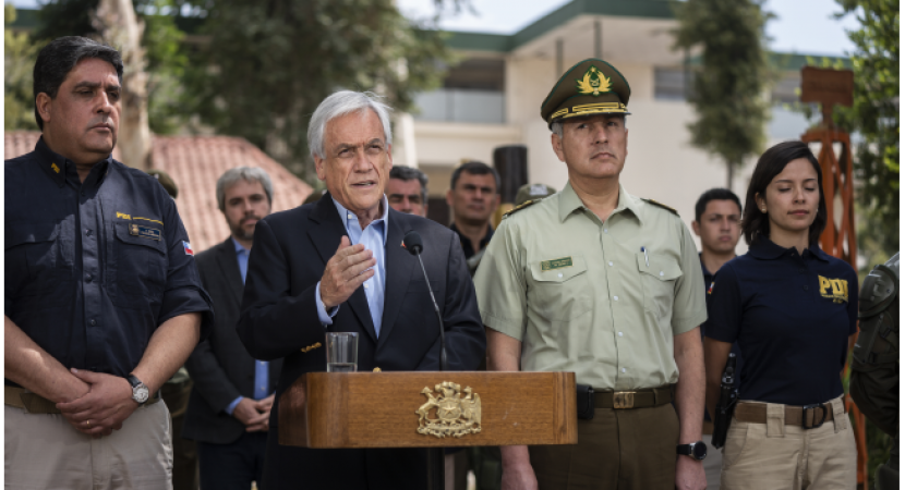 Presidente Sebastián Piñera anuncia proyecto de ley para solicitar las FF.AA. sin decretar Estado de Emergencia