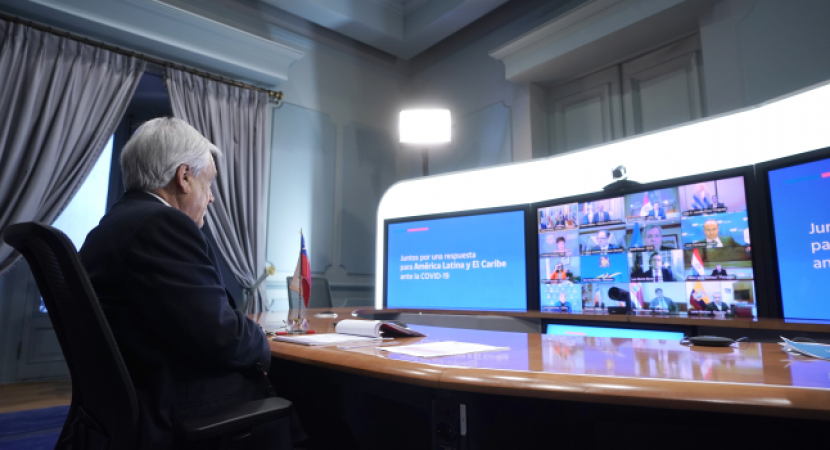 Presidente Piñera, en conjunto con otros mandatarios ponen en marcha iniciativa para aumentar la ayuda financiera y técnica para los países de América Latina y el Caribe