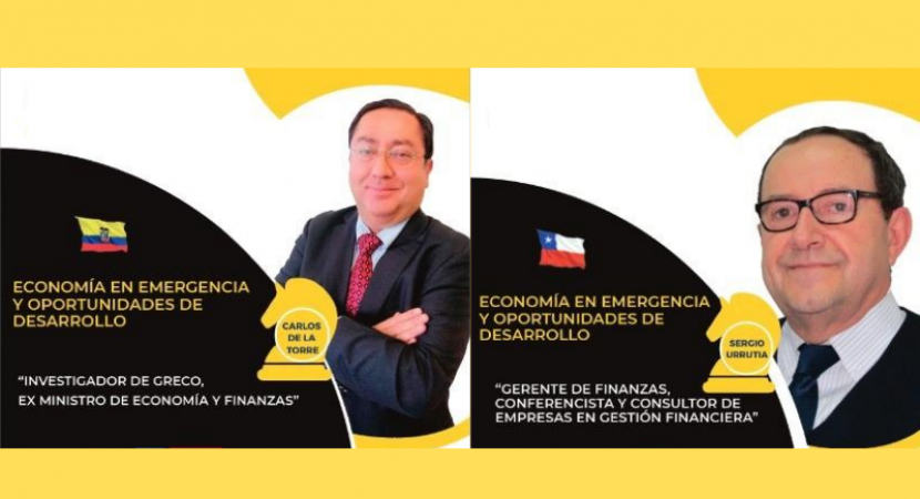 Académico de la Universidad Central comparte panel internacional con exministro de Economía de Ecuador