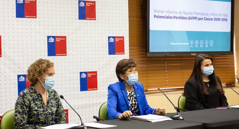 Ministra (s) Valenzuela presenta resultados del primer Informe de Muerte Prematura y Años de Vida Potencial Perdidos por Cáncer