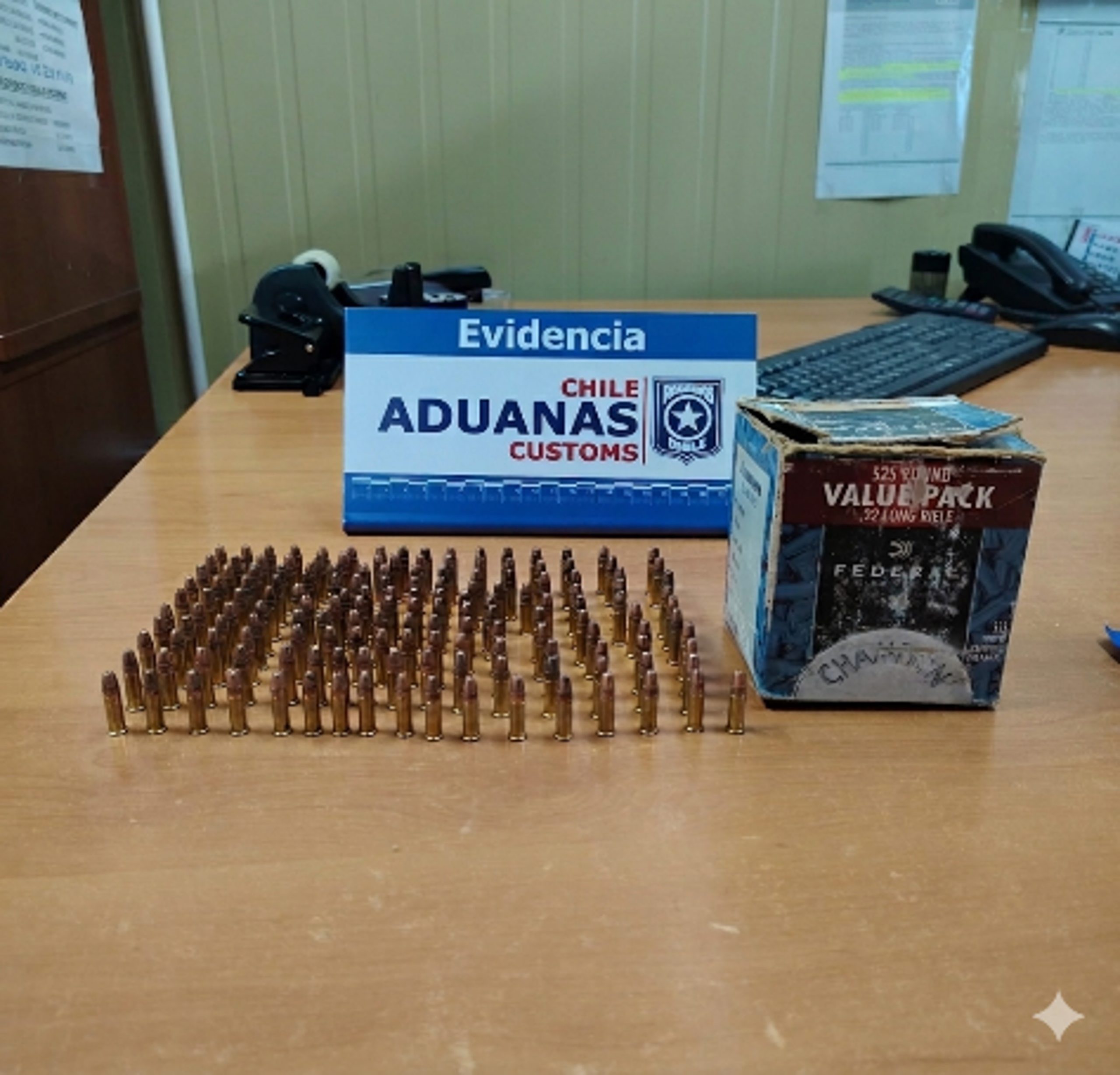 Fiscalizadores de Aduanas incautan 173 municiones y 2 armas en paso fronterizo Cardenal Samoré