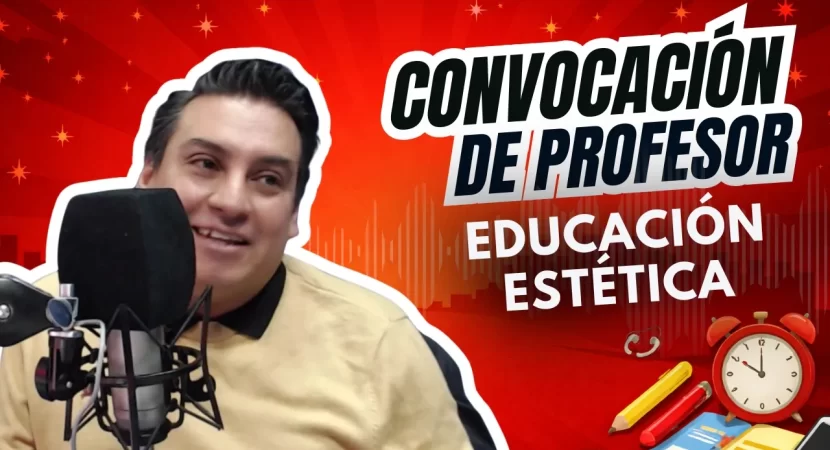 Convocación de Profesor  || Educación estética || 22 de abril 2026